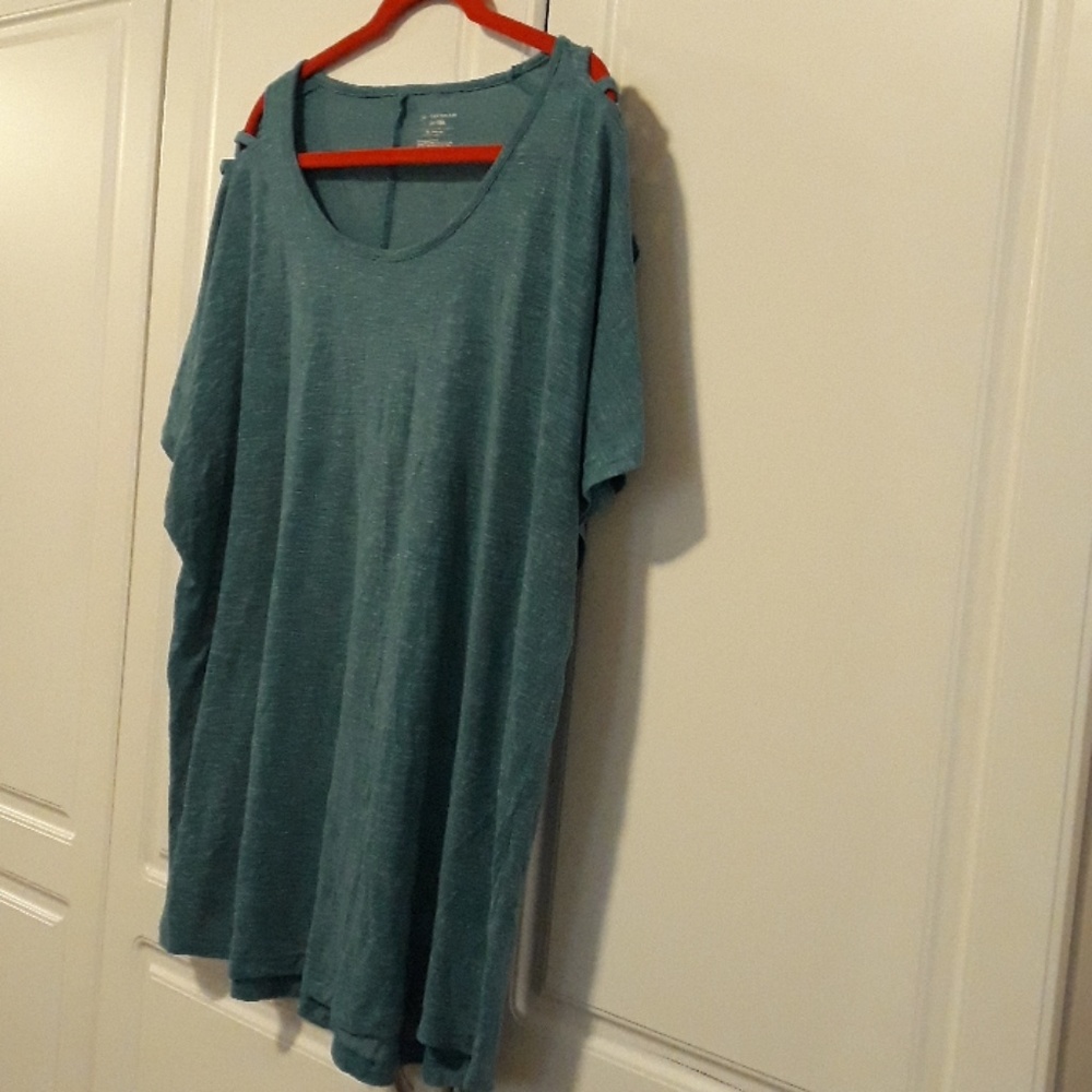 TekGear 3x Turqoise Blue Cold Shoulder Top